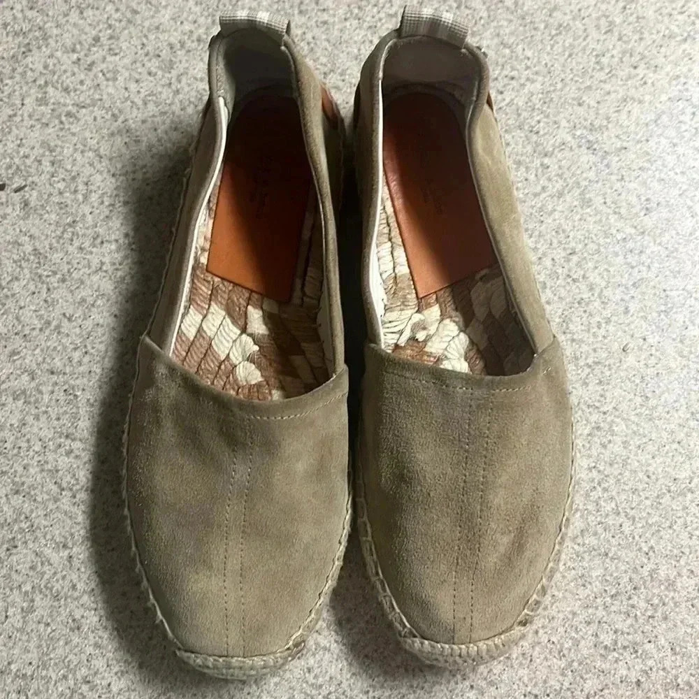 Rag and bone women’s tan suede leather espadrilles size 37.5/7 - Picture 2 of 8